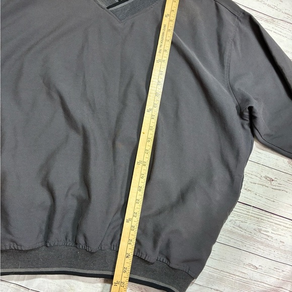Vintage Gray V-Neck Lightweight Windbreaker Sweater Pullover Jacket Made in‎ USA - Picture 5 of 12